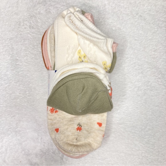NWT Old Navy Novelty Ankle Socks 6-Pack — Spring Floral Prints - Picture 3 of 5